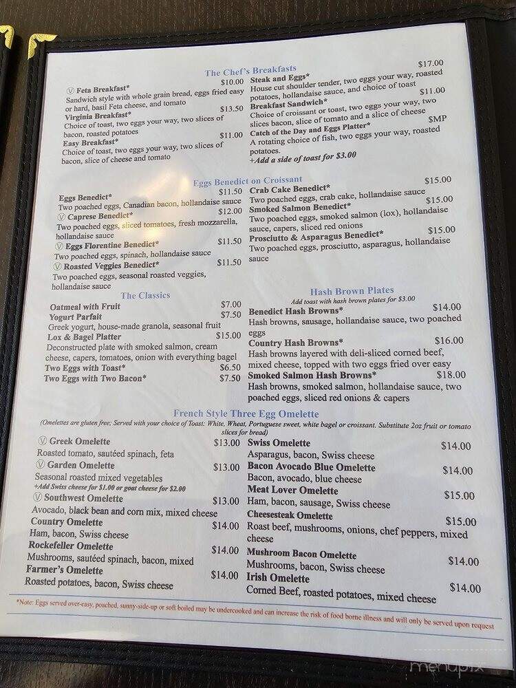 Our Daily Bread Bistro - Roanoke, VA menu_pic