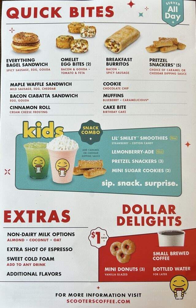 Scooter's Coffee - Akron, OH menu_pic