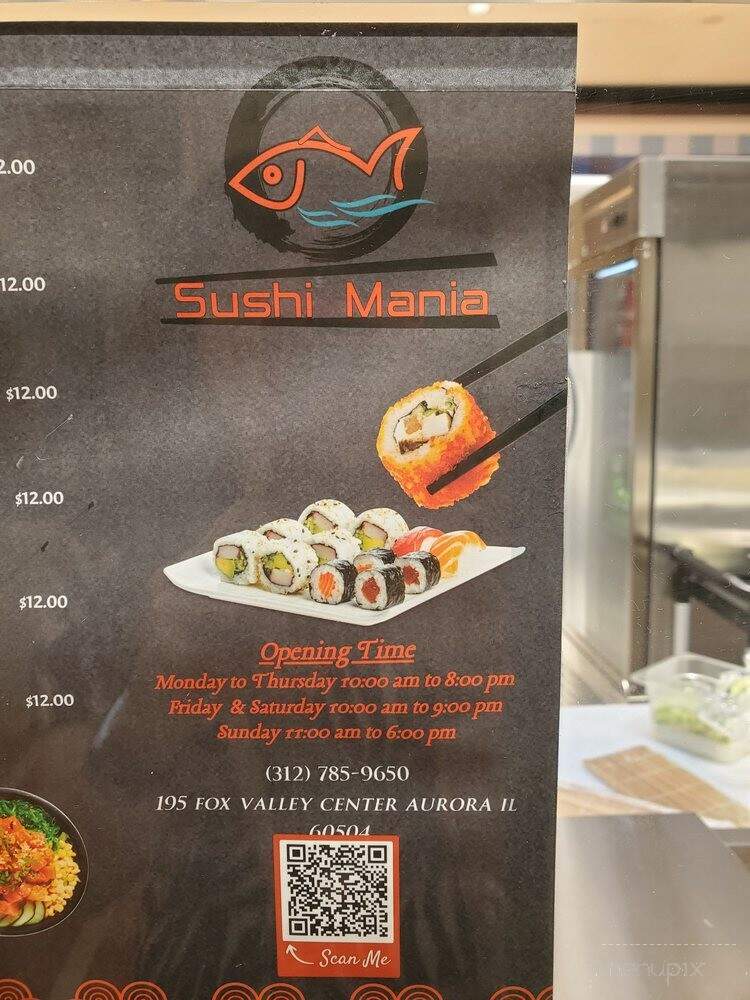 Sushi Mania - Aurora, IL menu_pic
