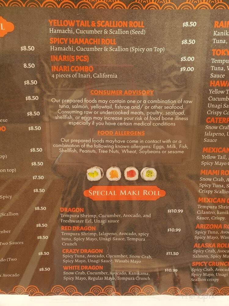Sushi Mania - Aurora, IL menu_pic