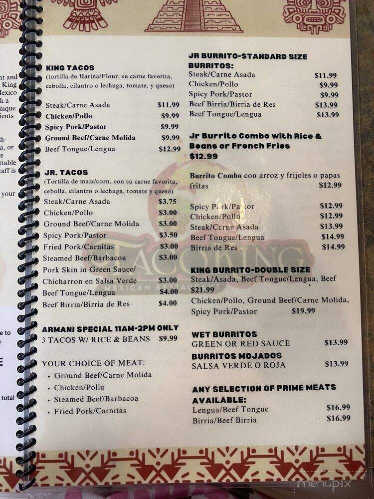 Taco King - Greenacres, FL menu_pic
