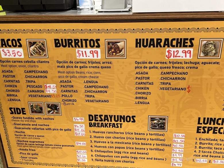 Taqueria Vallarta - Tampa Bay, FL menu_pic