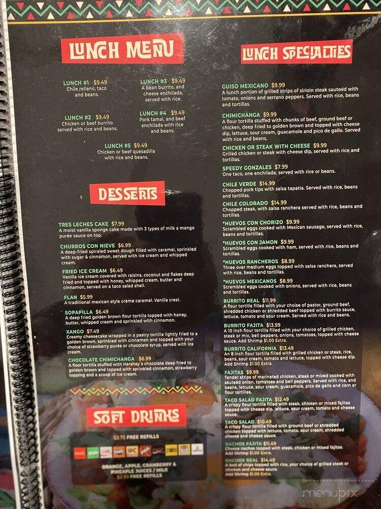 Tequila Jalisco Bar & Grill - Coggon, IA menu_pic