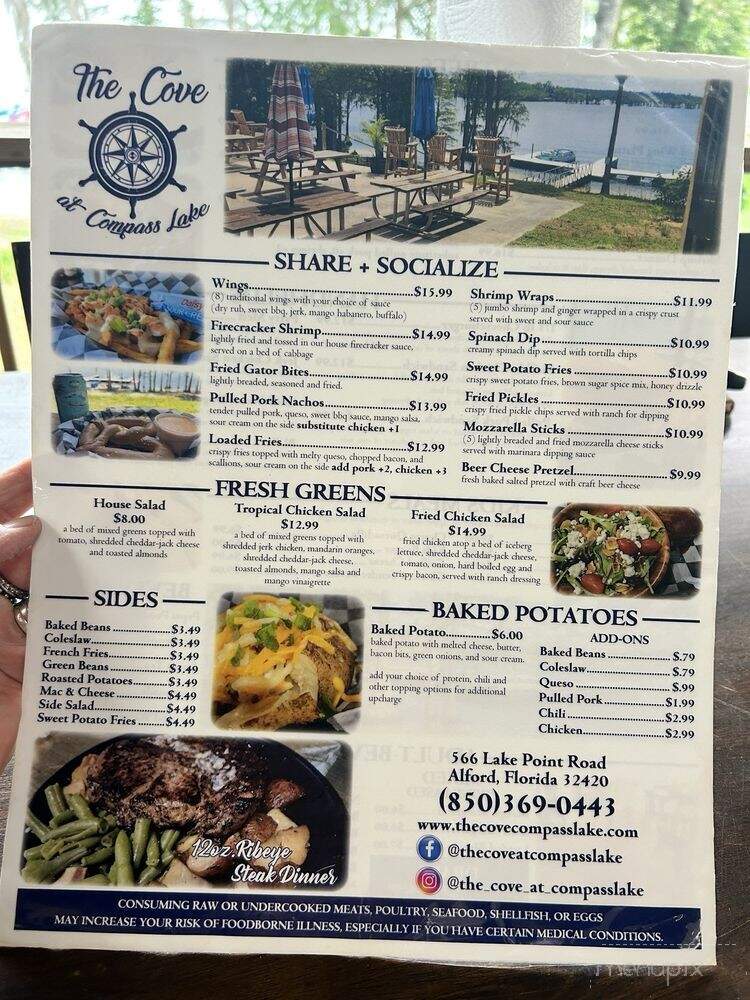 The Cove at Compass Lake - Alford, FL menu_pic