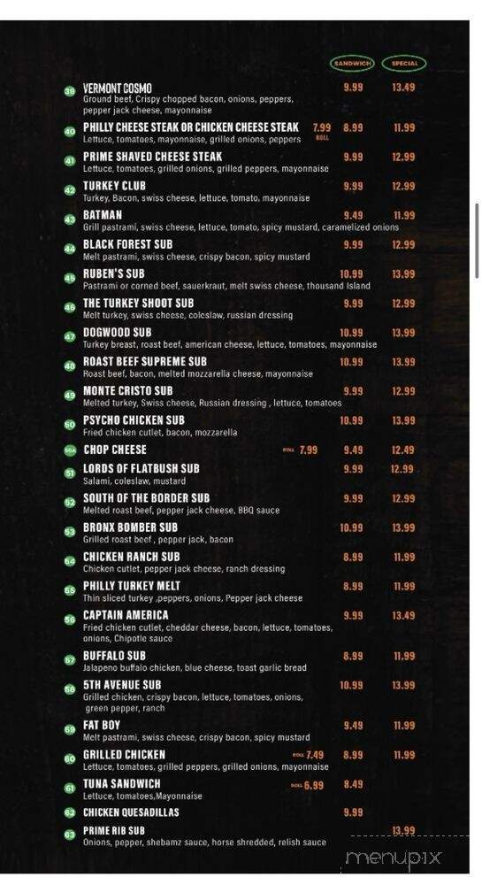 Vermont Chef - Bennington, VT menu_pic