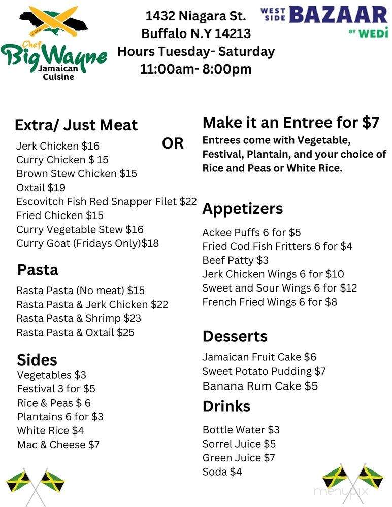 Chef Bigwayne Jamaican Cuisine - Buffalo, NY menu_pic