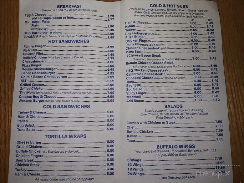 Deli 33 - Mechanicsburg, PA menu_pic