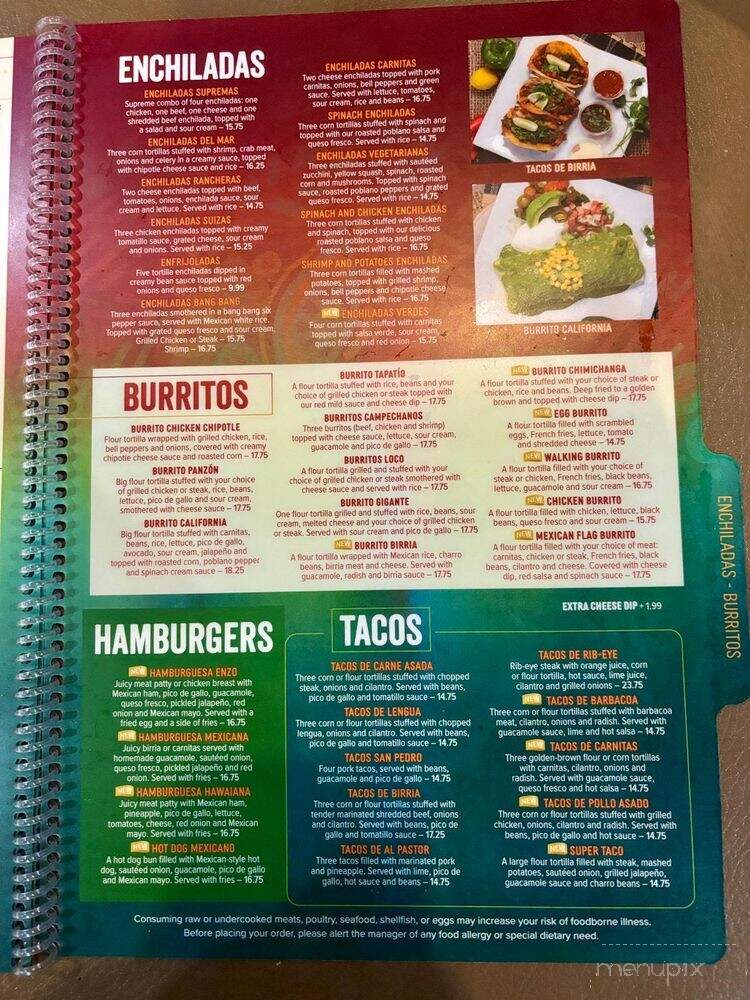 El Poblano Grill & Cantina - Columbia, MO menu_pic