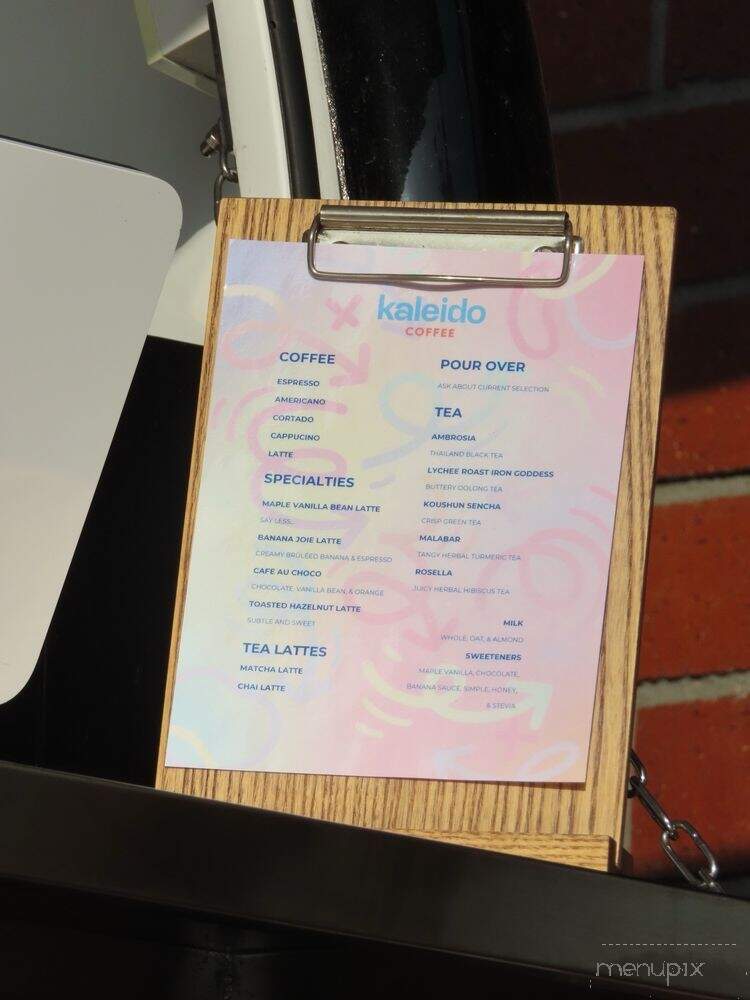 Kaleido Coffee - Glendale, CA menu_pic
