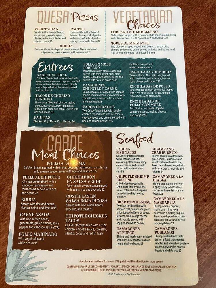 Laguna Grill - Manson, WA menu_pic