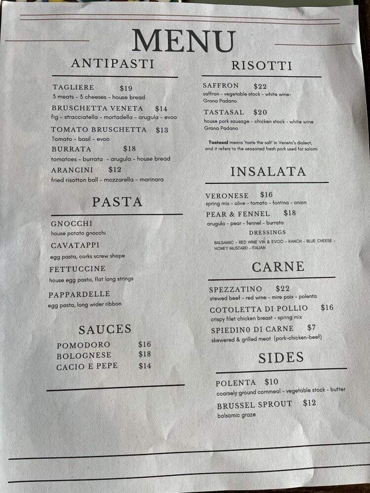 La Veneta - Gallatin, TN menu_pic