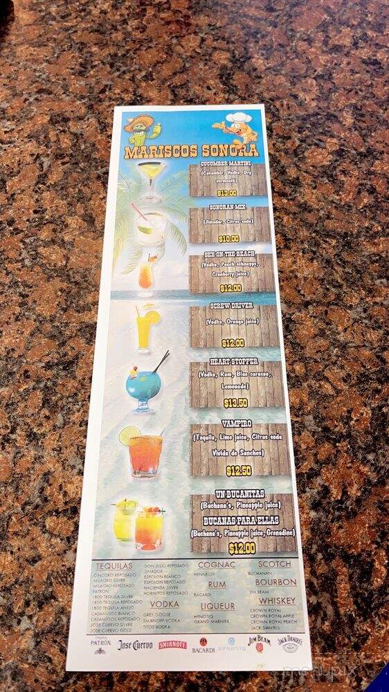 Mariscos Sonora - Fort Worth, TX menu_pic