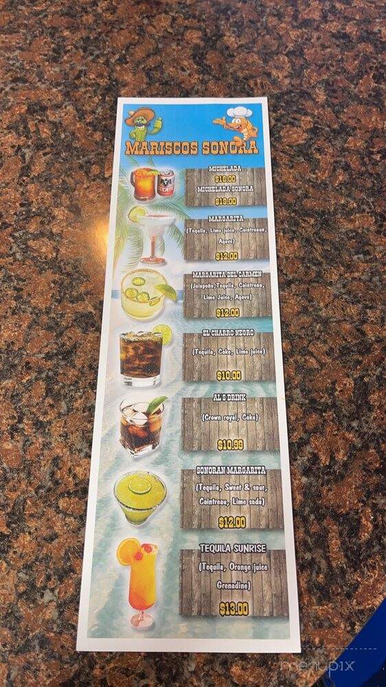 Mariscos Sonora - Fort Worth, TX menu_pic