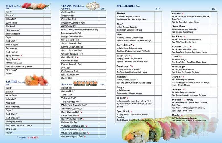 Mizu Asian Bistro - Philadelphia, PA menu_pic