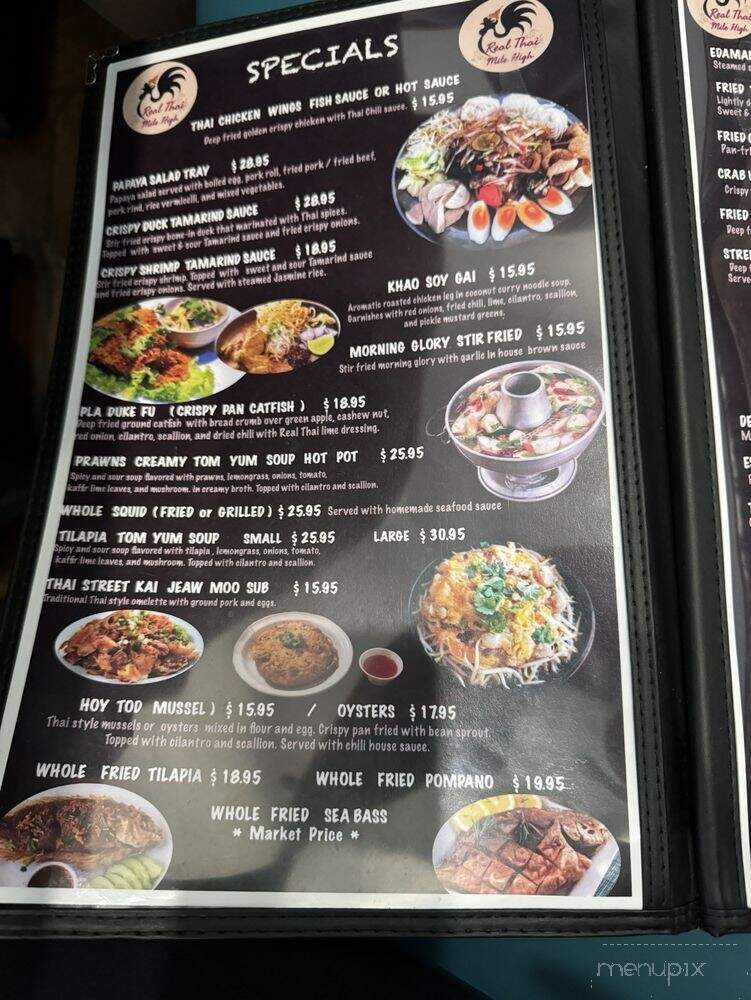 Real Thai Mile High - Aurora, CO menu_pic