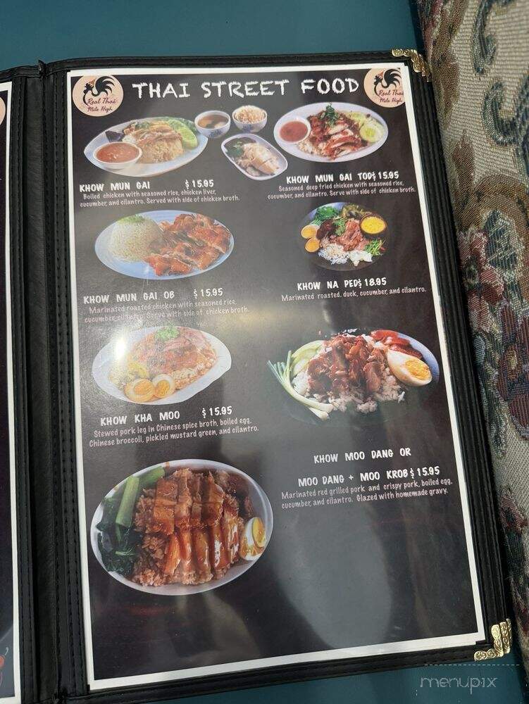 Real Thai Mile High - Aurora, CO menu_pic