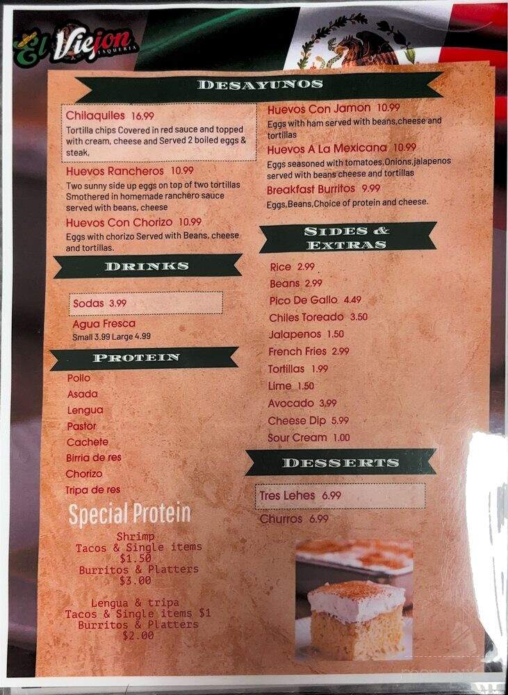 Taqueria El Viejon - Norfolk, VA menu_pic