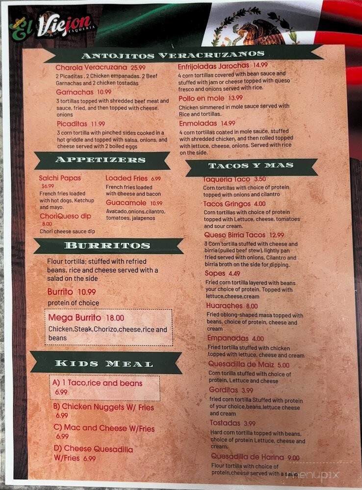 Taqueria El Viejon - Norfolk, VA menu_pic