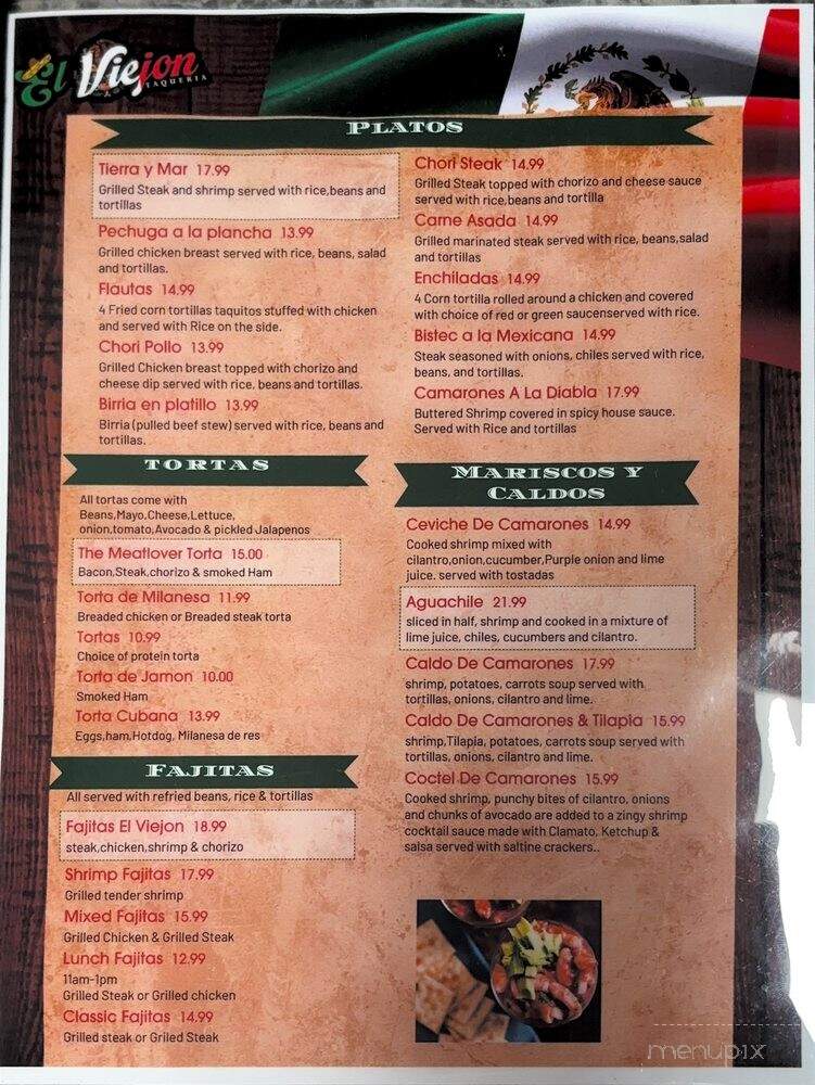 Taqueria El Viejon - Norfolk, VA menu_pic