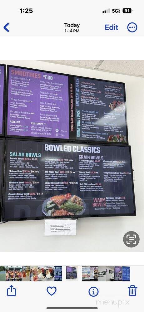 Bowled - Myrtle Beach, SC menu_pic