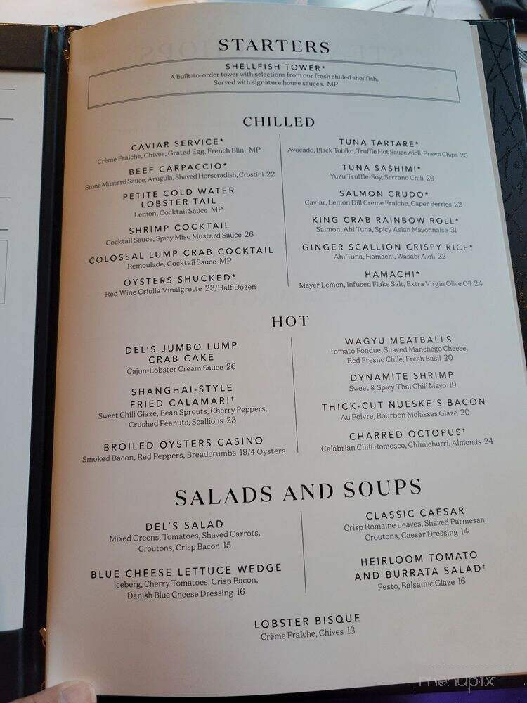 Del Frisco's Double Eagle Steakhouse - Indianapolis, IN menu_pic
