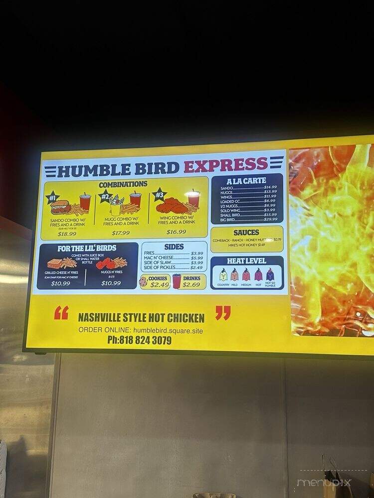 Humble Bird Express - Los Angeles, CA menu_pic