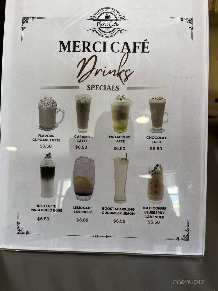 Merci Cafe - Sarasota, FL menu_pic