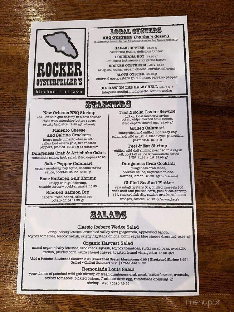 Rocker Oysterfeller's - Bodega Bay, CA menu_pic