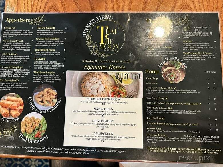 Thai To the Moon - Orange Park, FL menu_pic
