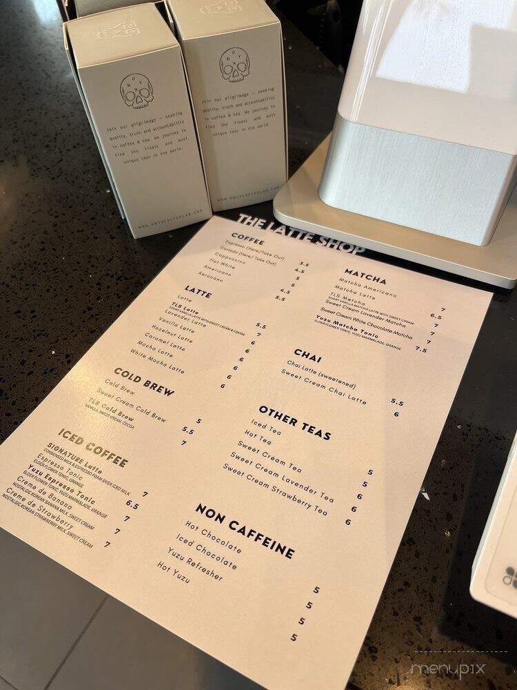 The Latte Shop - Los Angeles, CA menu_pic