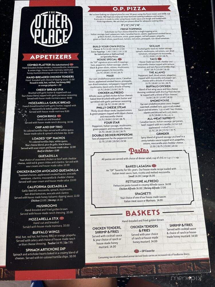 The Other Place - Belton, MO menu_pic