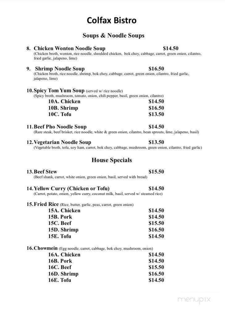 Colfax Bistro - Colfax, CA menu_pic