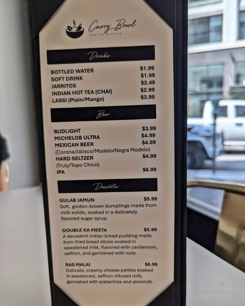 Curry Bowl - El Paso, TX menu_pic