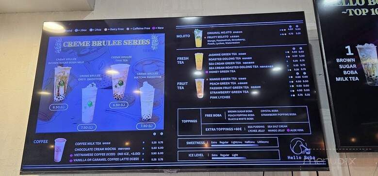 Hello Boba - El Monte, CA menu_pic