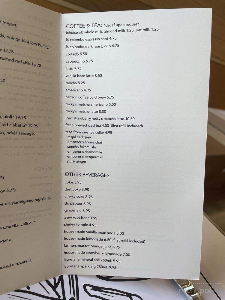 Jon & Vinny's - Los Angeles, CA menu_pic