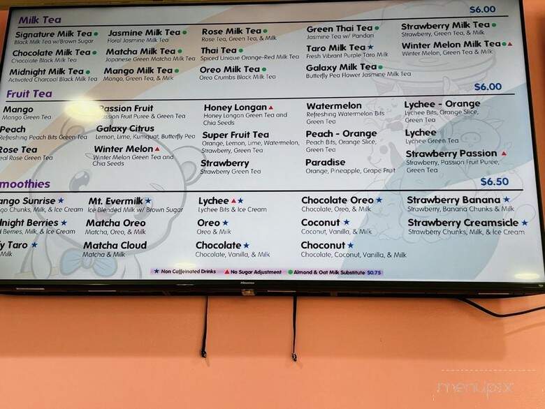 Kawaii Boba Teahouse - Rowland Heights, CA menu_pic