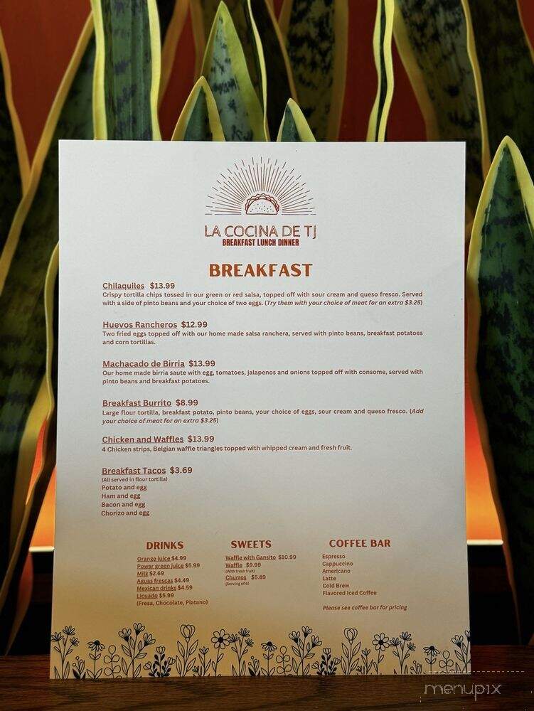 La Cocina De TJ - Missouri City, TX menu_pic