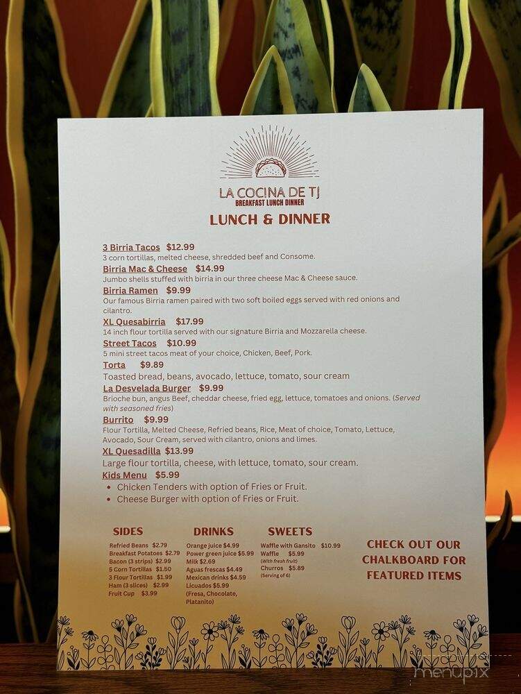 La Cocina De TJ - Missouri City, TX menu_pic