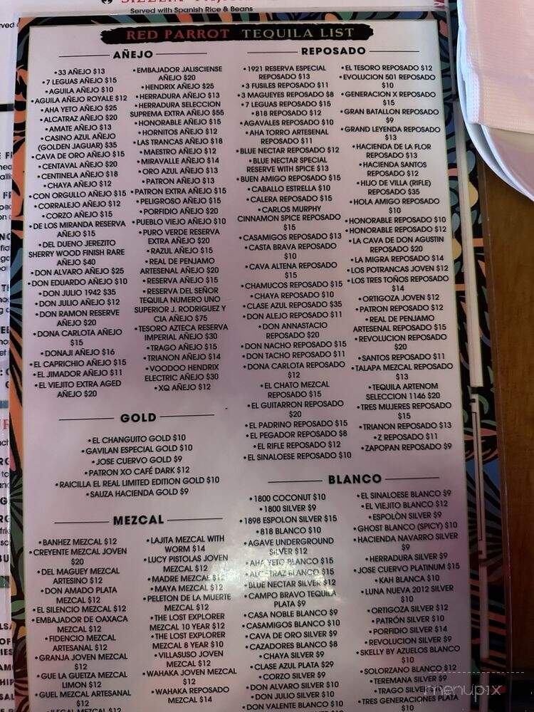 Red Parrot - Queens, NY menu_pic