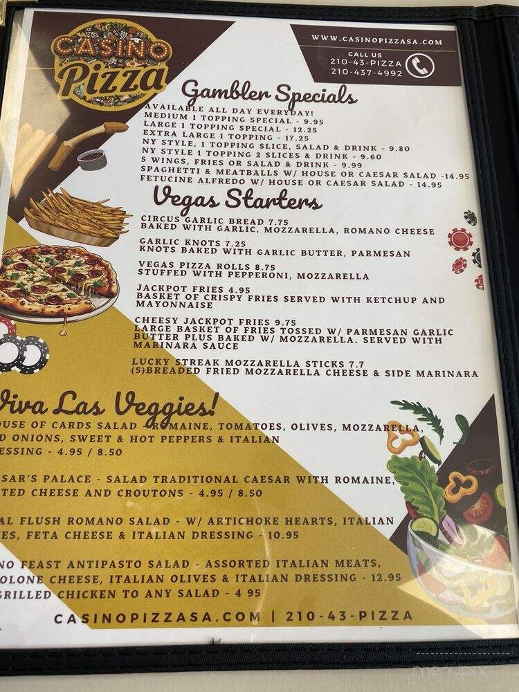 Casino Pizza - San Antonio, TX menu_pic