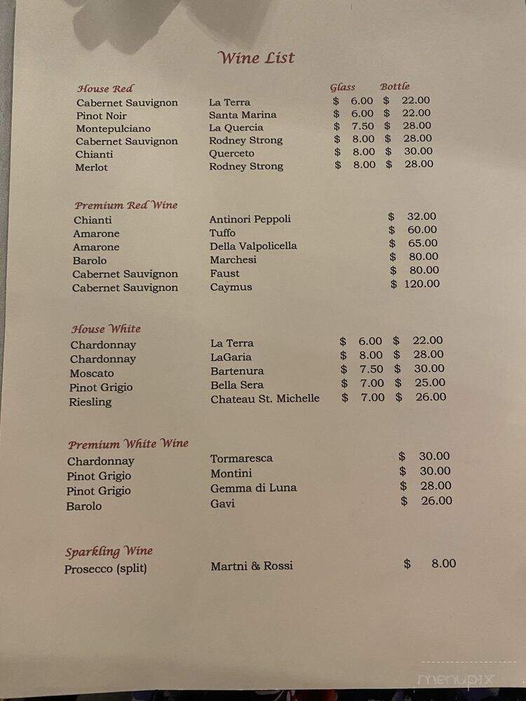 Franco's Italian Restaurant - Ocala, FL menu_pic