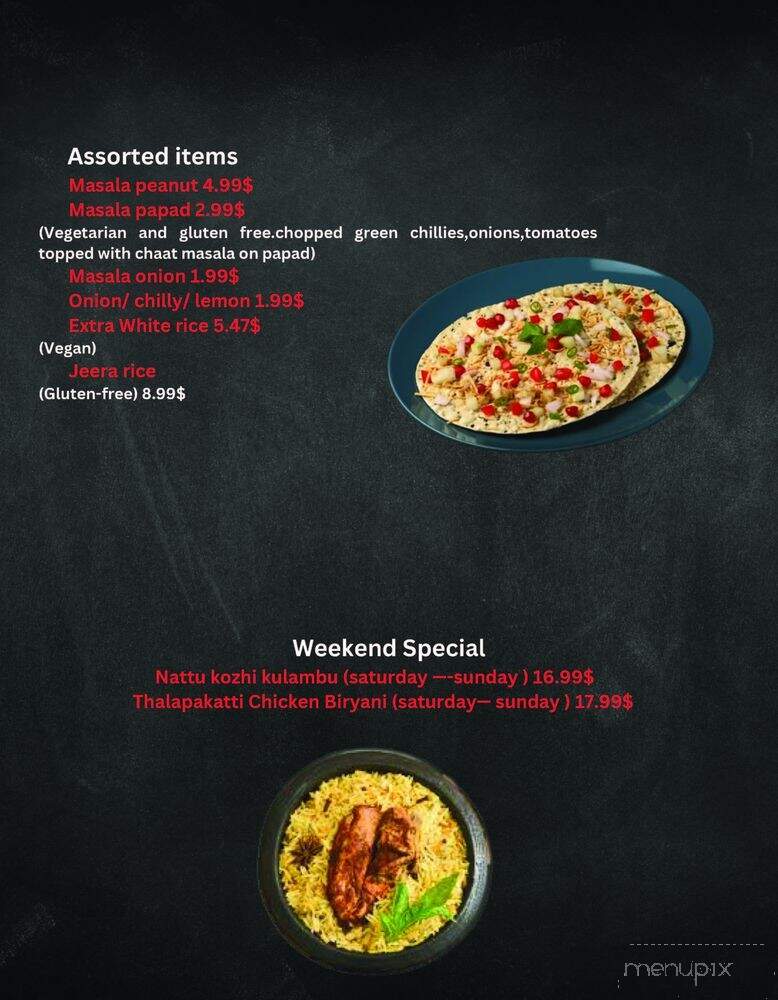 Red Chillez Indian Cuisine - Largo, FL menu_pic