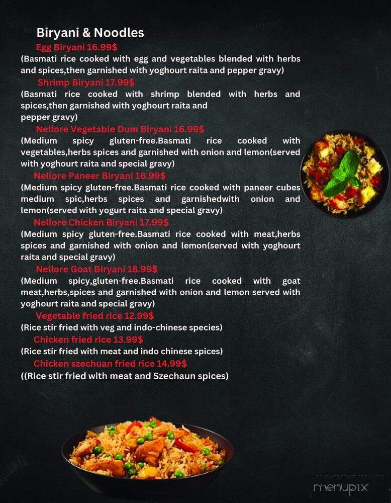 Red Chillez Indian Cuisine - Largo, FL menu_pic