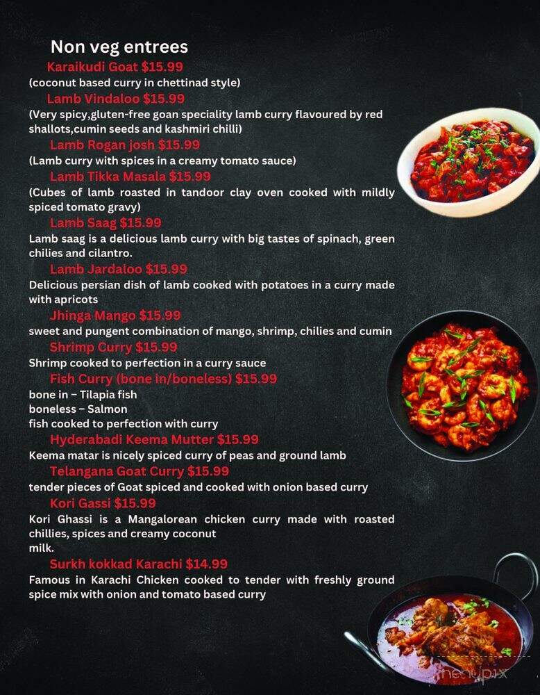 Red Chillez Indian Cuisine - Largo, FL menu_pic