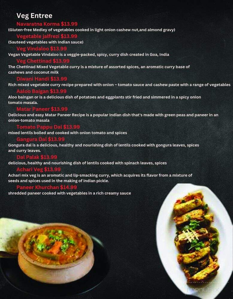 Red Chillez Indian Cuisine - Largo, FL menu_pic
