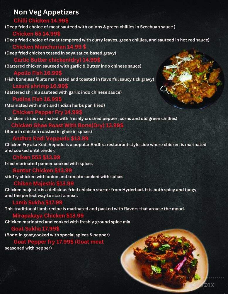 Red Chillez Indian Cuisine - Largo, FL menu_pic