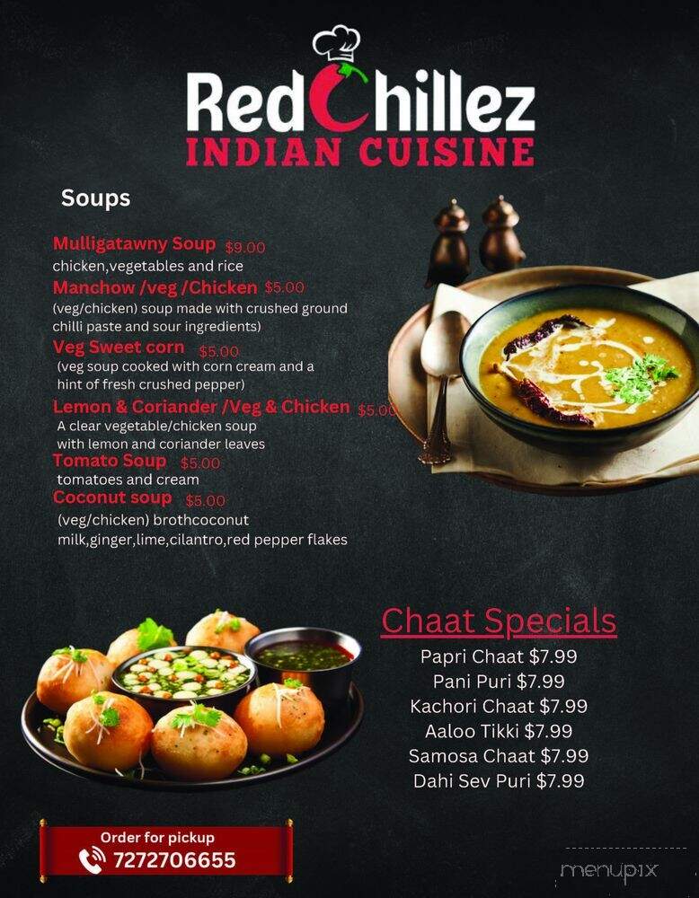 Red Chillez Indian Cuisine - Largo, FL menu_pic