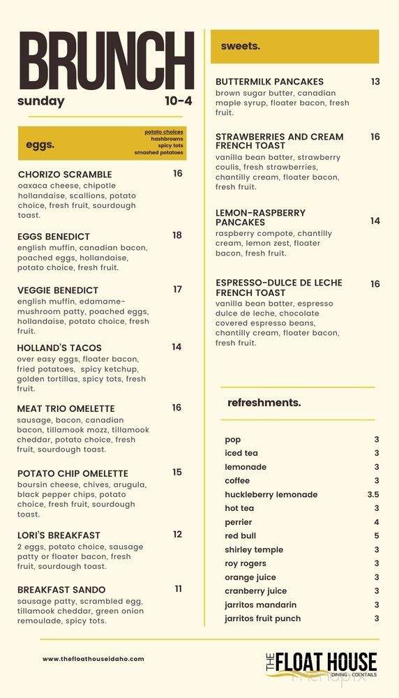 The Float House - Hope, ID menu_pic