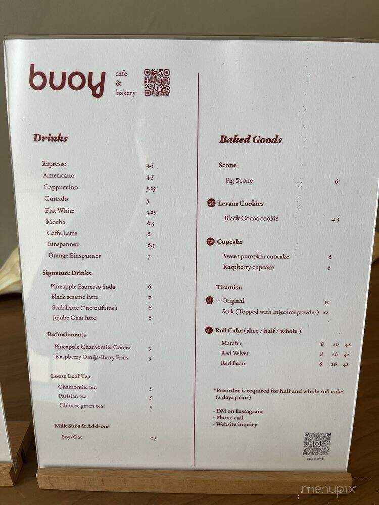 Buoy - San Francisco, CA menu_pic