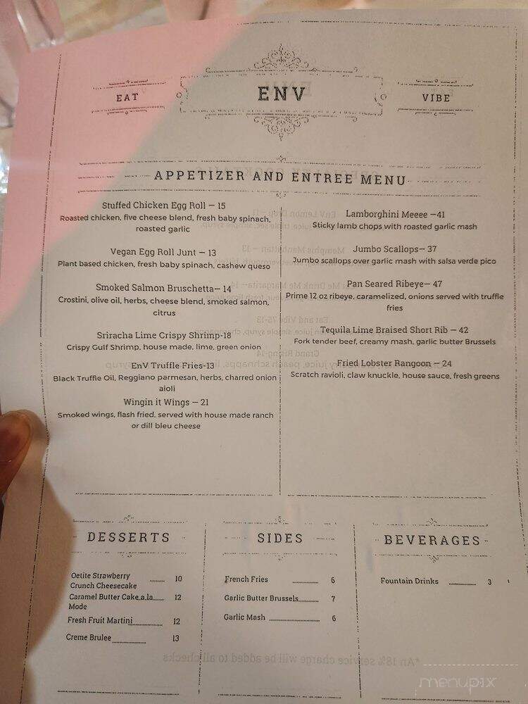 EnV - Memphis, TN menu_pic